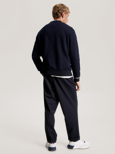 Felpa giro Uomo College Monotype Blu Tommy Hilfiger- Francavilla Moda